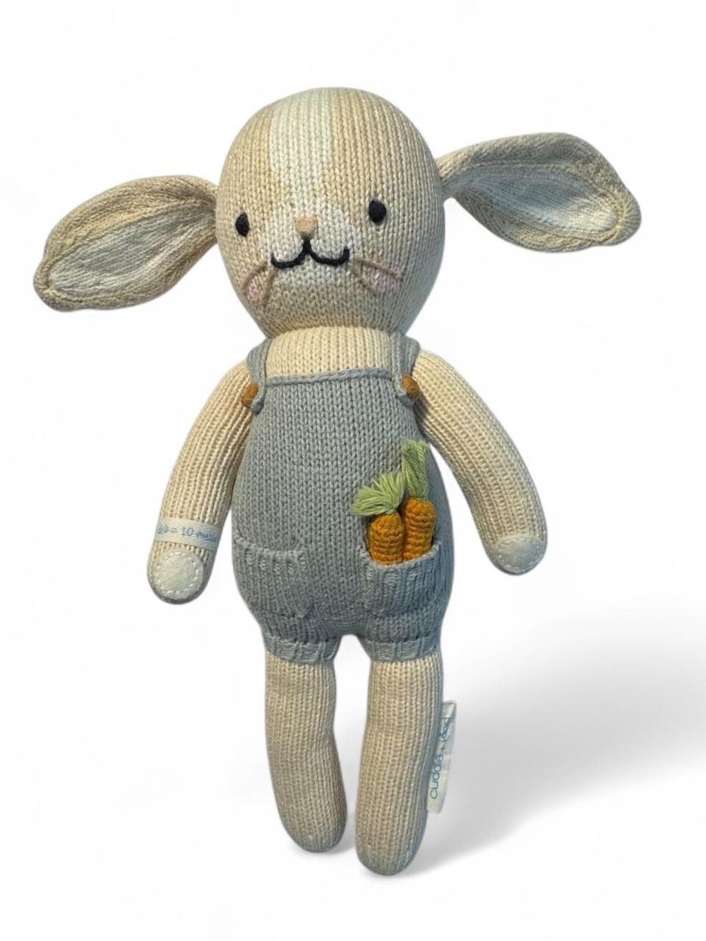 Cuddle+Kind Henry the Bunny Hand Knit Doll 13" Heirloom Baby Gift Heirloom